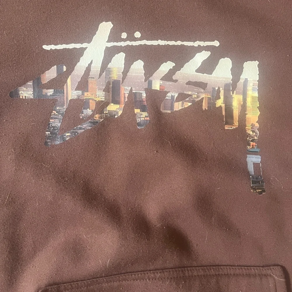 Stussy Brown Hoodie for MEN WOMEN - Picture 1 of 2